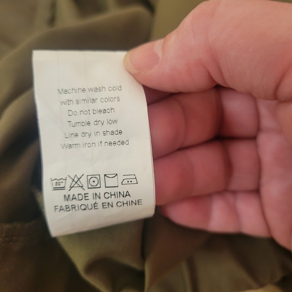 Utility Bomber Jacket Army Green Cuff Sleeve‎ Elastic Drawstring Waist Small - Picture 11 of 11